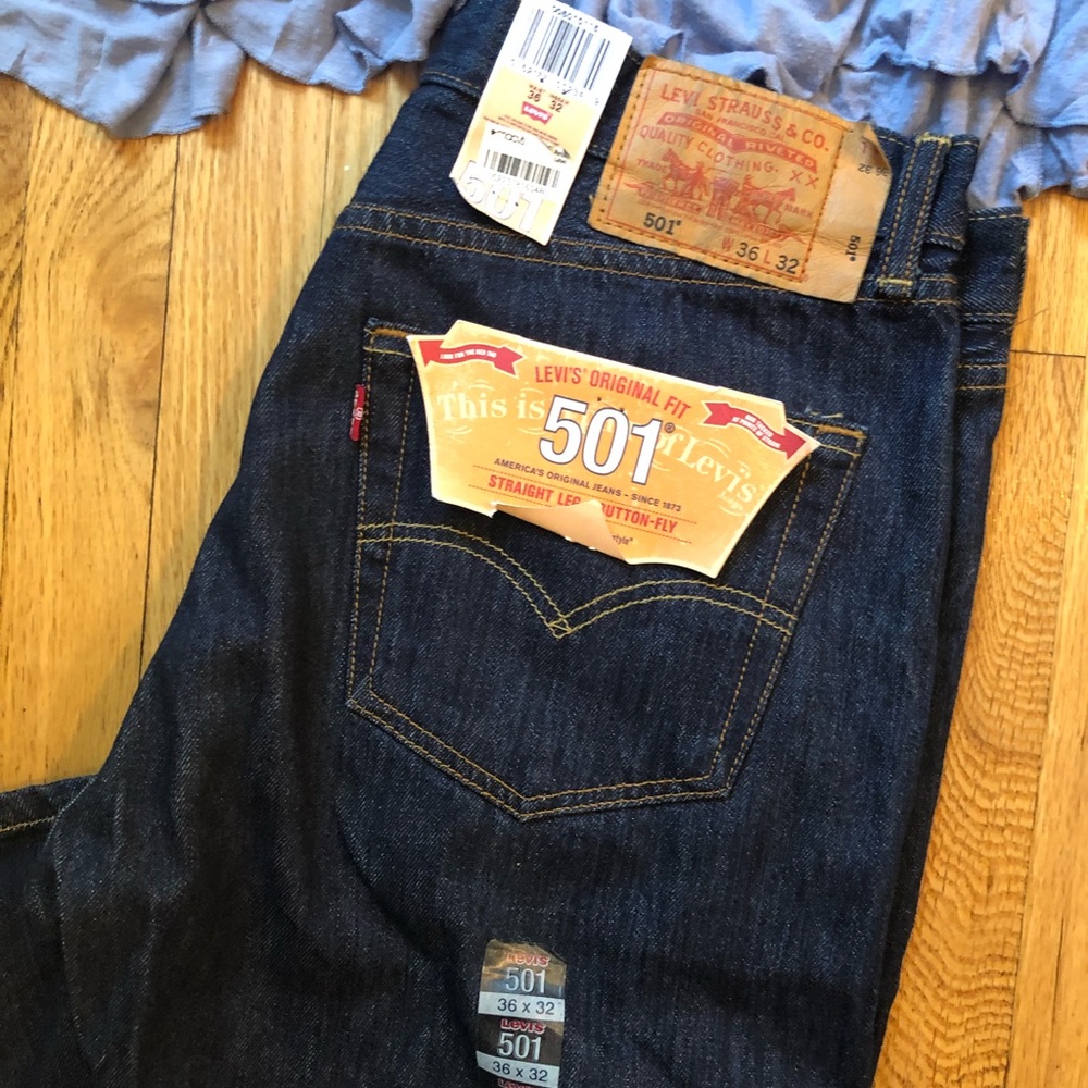 NWT Levi’s original 501 indigo jeans